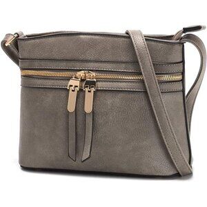LA TERRE Zipper Pocket Crossbody Bags, Shoulder Purse with Adjustable Strap